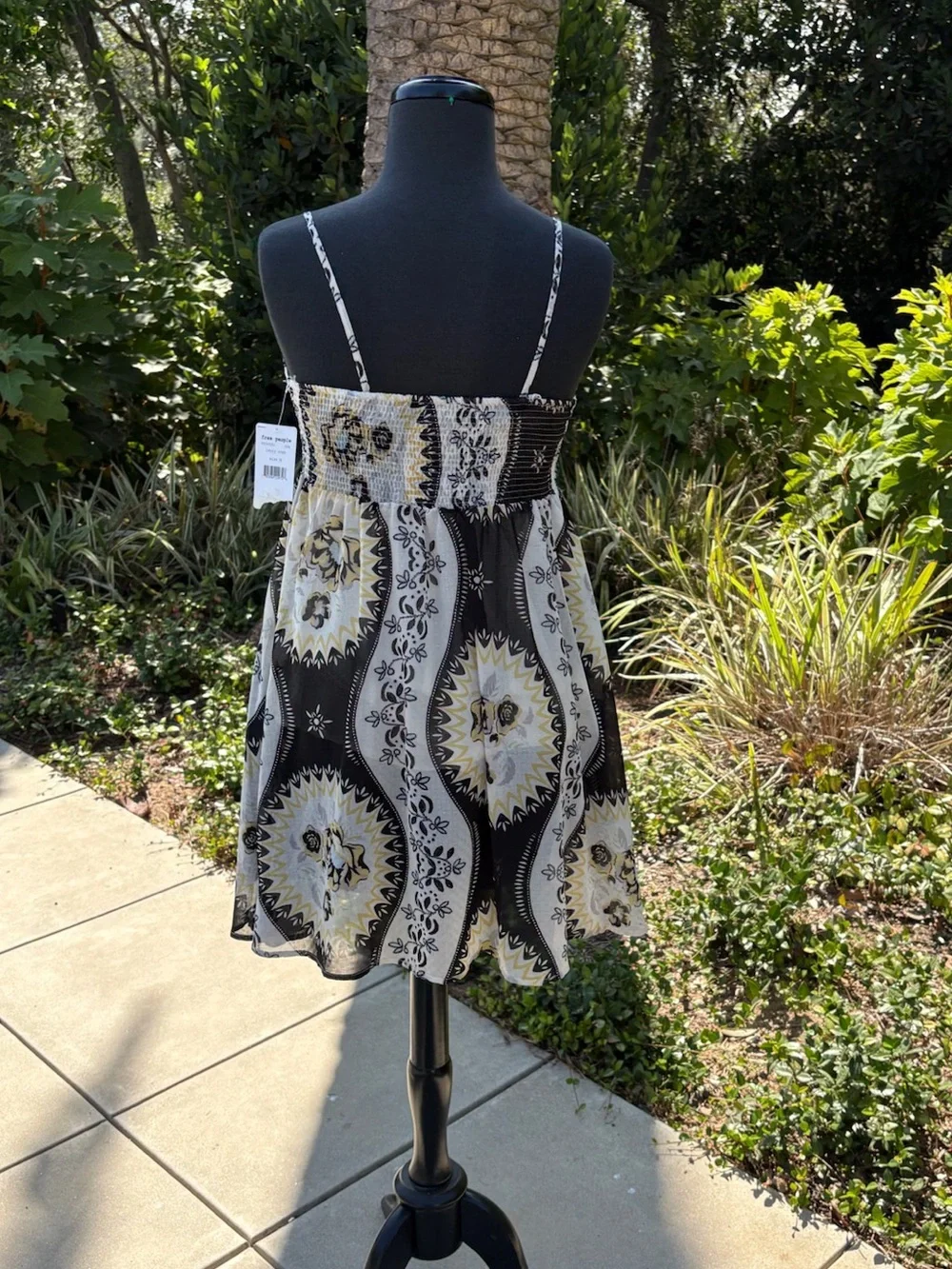 NWT Free People boho baby doll mini dress with pockets - Size M